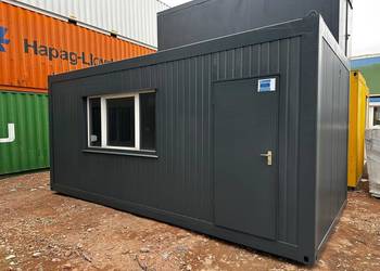 KONTENER BIUROWY / MIESZKALNY 3 x 6 M Z ANEKSEM KUCHENNYM / ŁAZIENKĄ