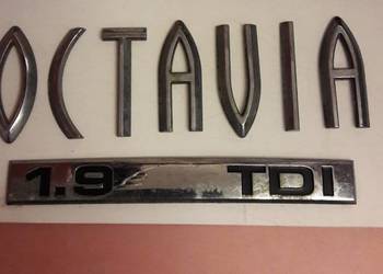 SKODA OCTAVIA - napis, emblemat, ORYGINALNE