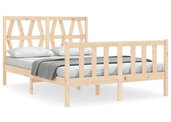 Rama łóżka z wezgłowiem lite drewno WM-3192461
