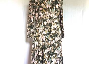 Sukienka długi rękaw 7/8 r. 40/42 Mango wiskoza 100% NOWA