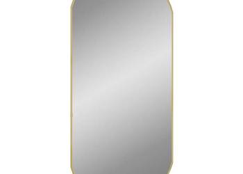 vidaXL Lustro ścienne, złote, 90x40 cm, owalne(SKU:348200)