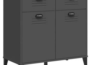 Szafka VIKEN antracytowa 80x40x80 cm materiał drewnopochodny WM-374937