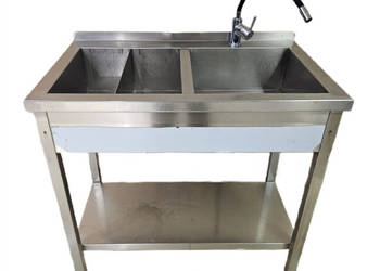 Zlew gastronomiczny BARMAŃSKI 100x60x90cm z BATERIĄ