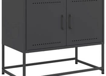 Szafka pod telewizor czarna 685x39x605 cm stalowa WM-846470