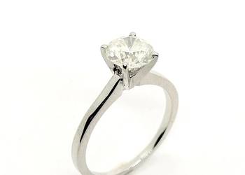 Pierścionek z brylantem o masie 1,52 ct białe złoto próby 585 (14K)