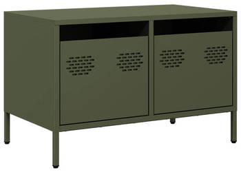 Szafka RTV oliwkowa 68x39x435 cm stal walcowana na zimno WM-851236