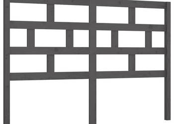 Wezgłowie łóżka szare 141x4x100 cm lite drewno sosnowe WM-814191