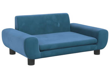 Sofa dla dzieci niebieska 70x45x33 cm aksamit WM-3196386