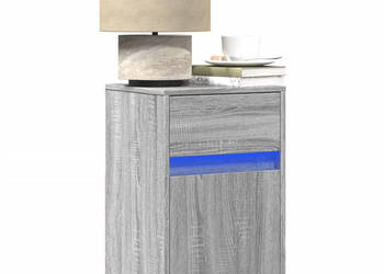 Szafki nocne z oświetleniem LED 2 szt. szary dąb sonoma WM-852009