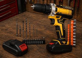 Wkrętarka akumulatorowa 18V 2x bateria zestaw walizka LED