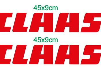 Naklejki Naklejka Claas 45x9 2szt czerwone Traktor Ciągnik Kombajn