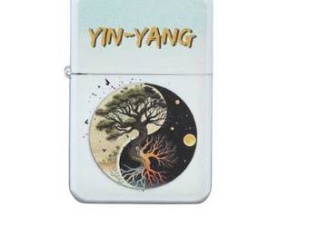 Zapalniczka Benzynowa Yin-Yang Drzewo Życia – Natura i Cykle Wszechświata