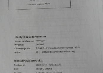 dtr instrukcja obsługi koparka liebherr r934c i inne