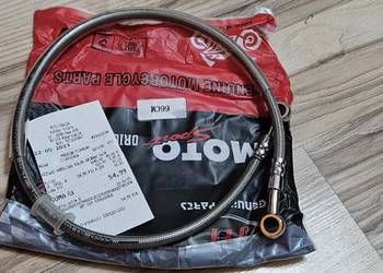 Przewód hamulcowy srebrny oplot 66cm
