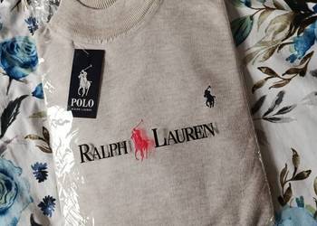 Sweter bawełniany Ralph Lauren regular fit - jasny beżowy, rozmiar M