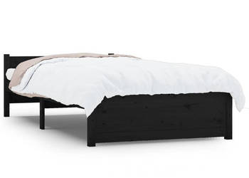 Rama łóżka czarna lite drewno 90 x 200 cm WM-815033