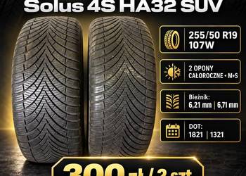 2 opony całoroczne Kumho Solus 4S HA32 SUV 255/50 R19 107W