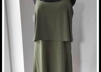 Reserved sukienka na ramiączkach khaki 42 XL