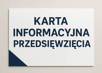 Nauka pisania karty informacyjnej przedsięwzięcia, szkolenie indywidualne.