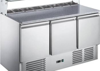 Stół Chłodniczy Gastronomiczny do Pizzy 3-Drzwiowy z Nadstawką 402l Stalgas