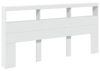 Zagłówek z półkami i oświetleniem LED biały 200x17x102 cm WM-839217
