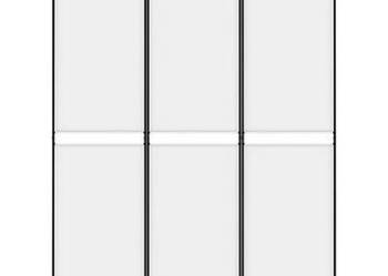 vidaXL Parawan 3-panelowy, biały,150x200 cm, tkanina(sku350226)