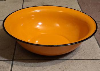 Miski emaliowana Silesia PRL śr 32 cm