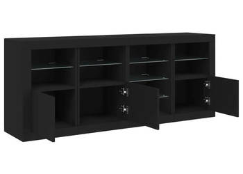 Szafka z oświetleniem LED czarna 164x37x67 cm WM-3209052