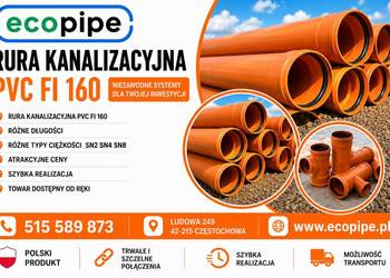 Rura kanalizacyjna zewnętrzna fi160x3.2x2000 PVC