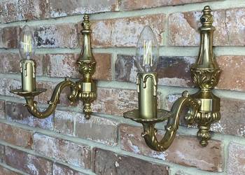 Para Francuskich kinkietów nr. 3 mosiądz, Antyk