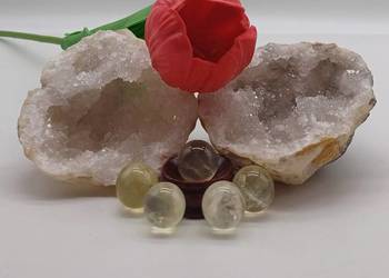 Kolekcjonerska kula 16mm jasny naturalny cytryn biżuteria kolekcja 1szt.#19