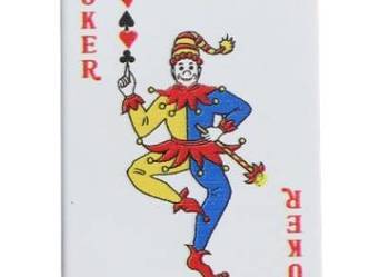 Biała Zapalniczka Żarowa Gazowa Metalowa w Kształcie Talii Kart Joker