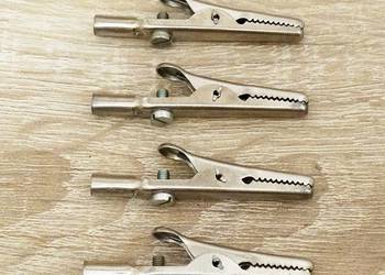 Krokodylek laboratoryjny, uchwyt szczękowy nieizolowany RETRO PRL 4 szt.