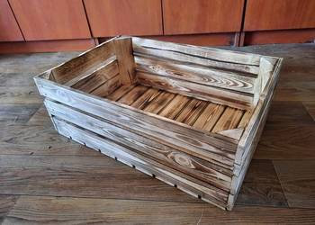 Skrzynka drewniana uniwersalna NUMER-5 opalana szlifowana 60×40×21