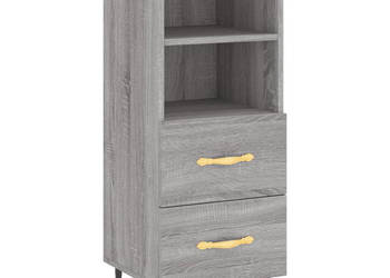 Szafka szary dąb sonoma 345x34x90 cm materiał drewnopochodny WM-828650