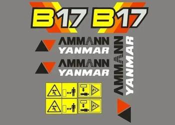 Naklejki oklejenie AMMANN YANMAR B17 Zamiennik