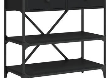 Stolik konsolowy czarny 75x345x75 cm WM-833408