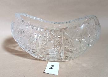 Misa kryształowa w kształcie łódki duża ciężka