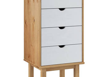 Szafka z szufladami OTTA brązowo-biała 45x39x90 cm sosna WM-348581