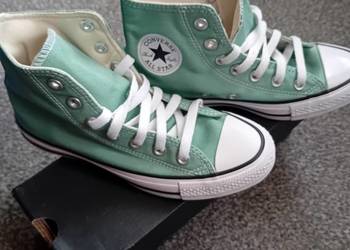Nowe trampki wysokie damskie Converse Hi Herby A06563C miętowe roz.36.5