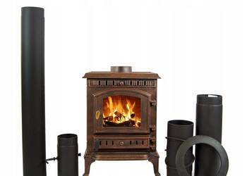 Piec żeliwny piecyk koza kominek  ATENA 9KW + AKCESORIA