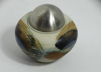 Unikatowa ceramiczna lampka oliwna / kominek vintage – Ceramika Artystyczna