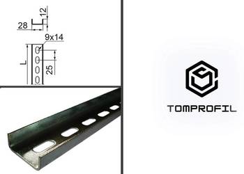 Ceownik perforowany 28x12x2mm / 3mb ocynk - 25,00 ZŁ / SZT. NETTO