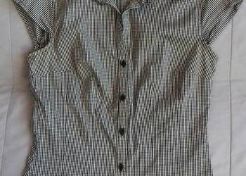 H&M bluzka koszulowa w pepitkę krótki rękaw r.34