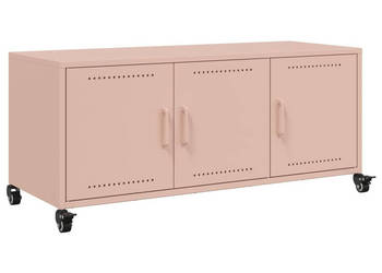 Szafka RTV różowa 1005x39x435 cm stal WM-846645