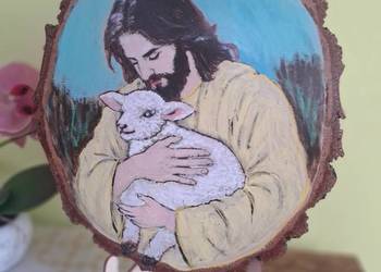 Obraz malowany ręcznie na drewnie