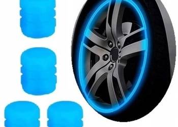 Nakrętki na wentyle Świecące Fluorescencyjne - Komplet 4 szt. NOWE