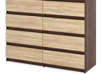 Komoda Z 8 Szufladami 120cm Hugo Szafka Rtv Młodzieżowa Dąb Wenge Sonoma