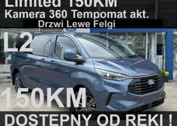 Ford Transit Custom Limited 150KM DrzwiLewe Kamera 360 od ręki 9-os. 2158z…