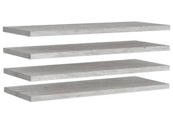 Półki ścienne 4 szt. szarość betonu 90x235x38 cm MDF WM-326605